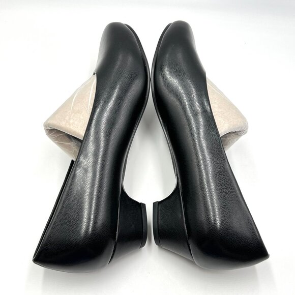 8 EXTRA WIDE WIDTH Soft Style Womens Angel Low‎ Kitten Block Heels Pumps Shoes - Picture 7 of 13